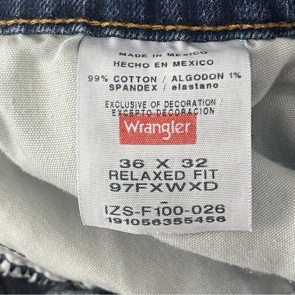 Wrangler Relaxed Fit Jeans 36x32 - Picture 9 of 10